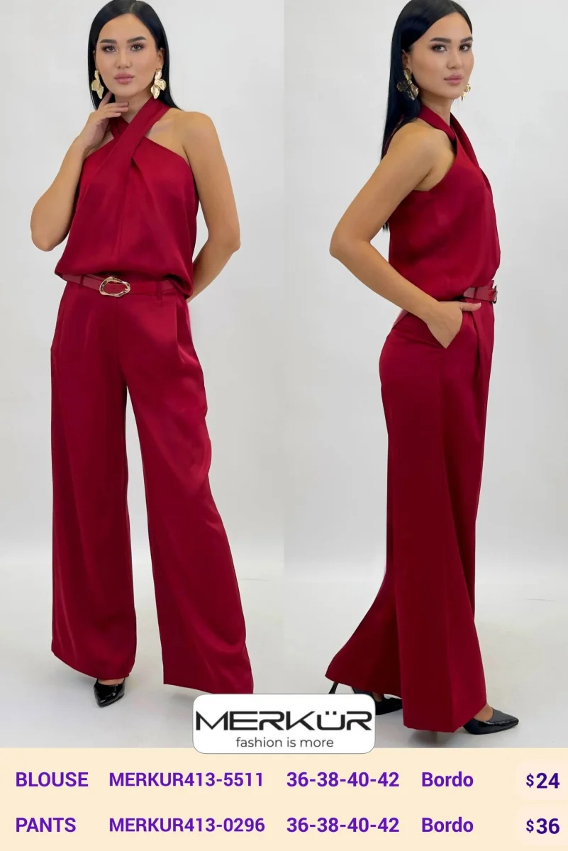 Брюки Merkur (Burgundy, модель MERKUR413-0296) оптом