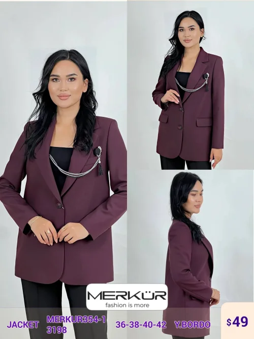 Жакет Merkur (Burgundy, модель MERKUR354-1) оптом