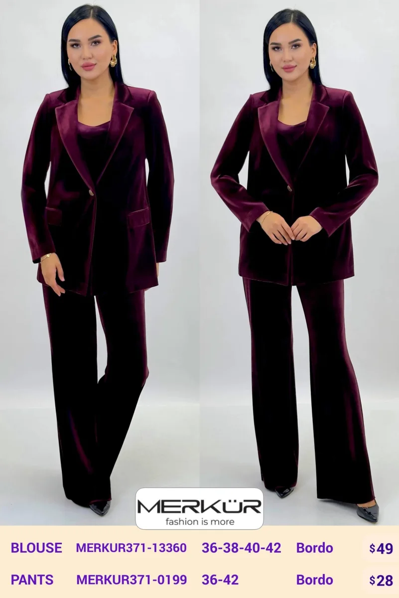 Блузка Merkur (Burgundy, модель MERKUR371-13360) оптом