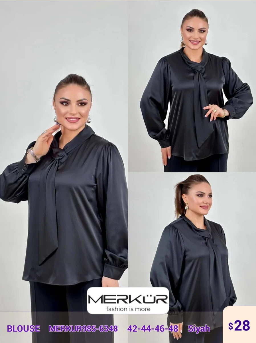 Блузка Merkur (Black, модель MERKUR985-6348) оптом