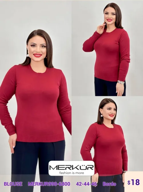 Блузка Merkur (Burgundy, модель MERKUR990-6800) оптом