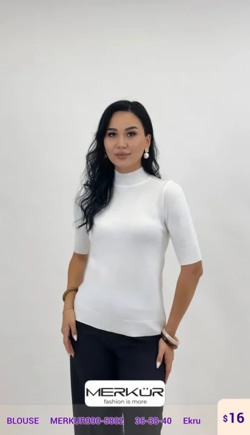 Блузка Merkur (Cream, модель MERKUR990-5802) оптом