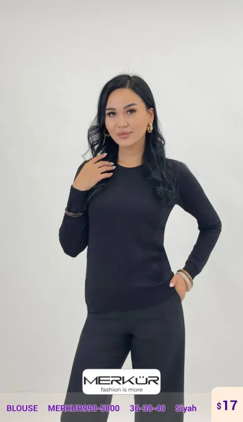 Блузка Merkur (Black, модель MERKUR990-5800) оптом