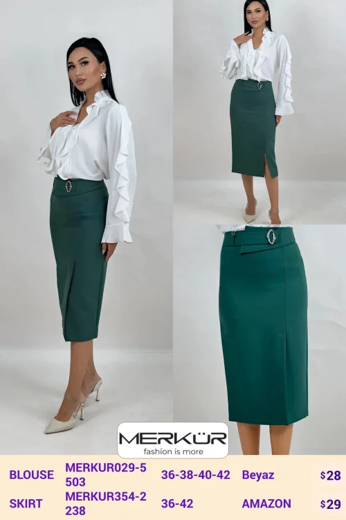 Блузка Merkur (White, модель MERKUR029-5) оптом
