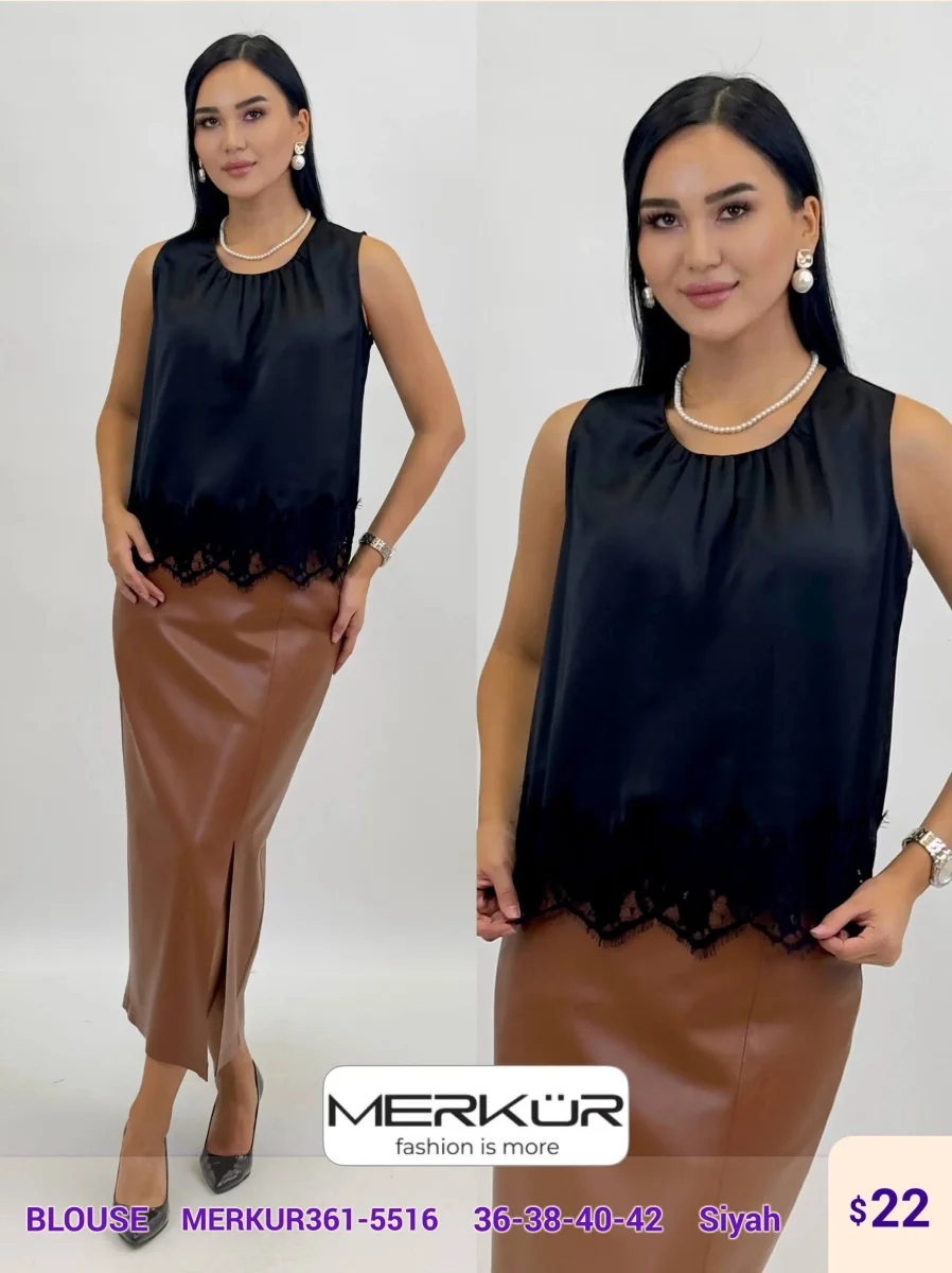 Блузка Merkur (Black, модель MERKUR361-5516) оптом