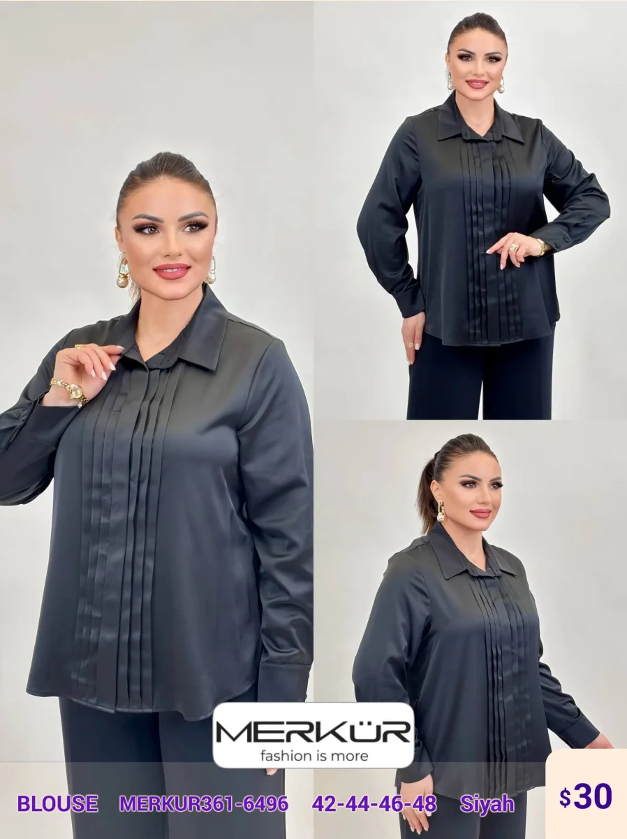 Блузка Merkur (Black, модель MERKUR361-6496) оптом