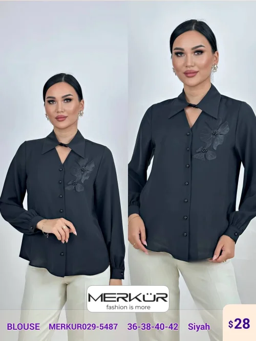 Блузка Merkur (Black, модель MERKUR029-5487) оптом