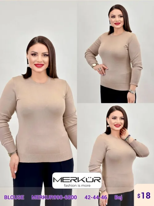 Блузка Merkur (Beige, модель MERKUR990-6800) оптом