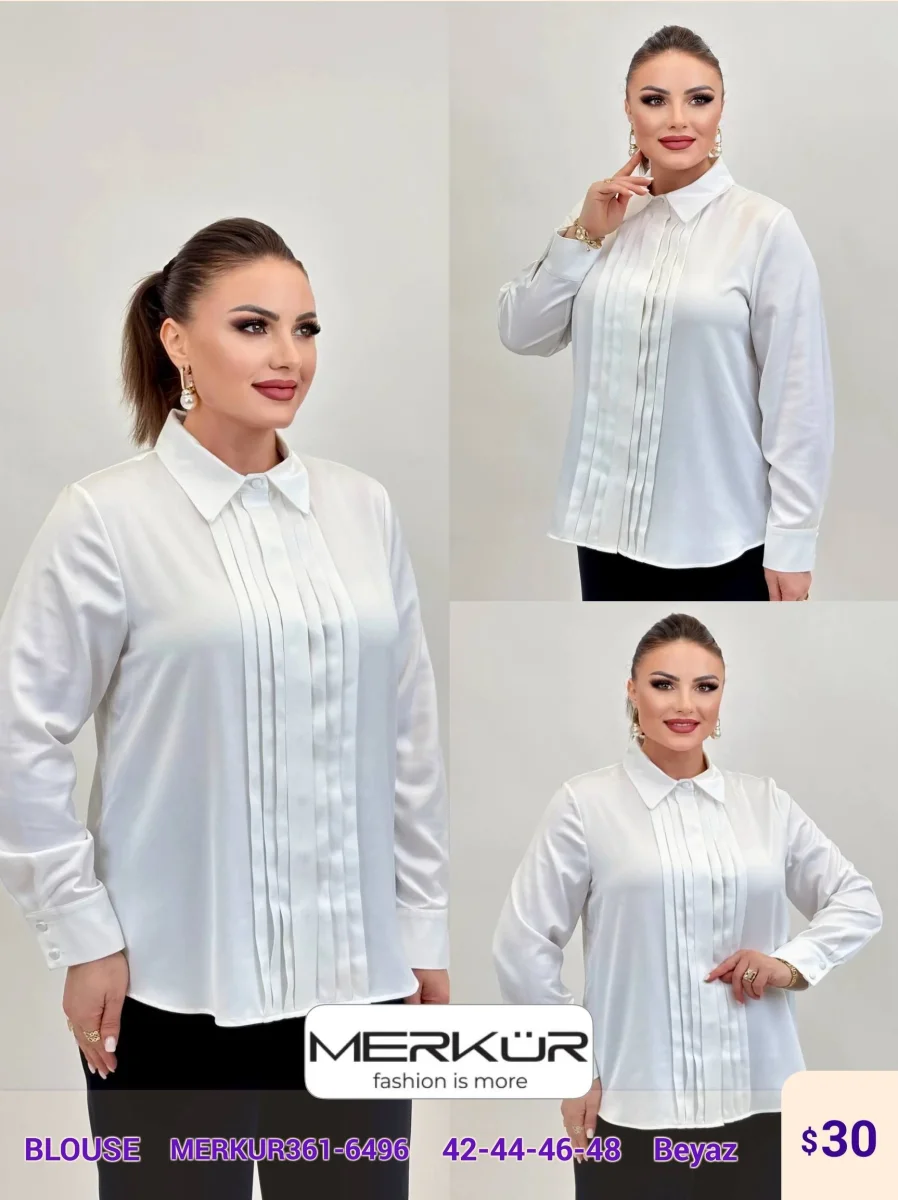 Блузка Merkur (White, модель MERKUR361-6496) оптом