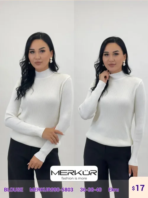 Блузка Merkur (Cream, модель MERKUR990-5803) оптом