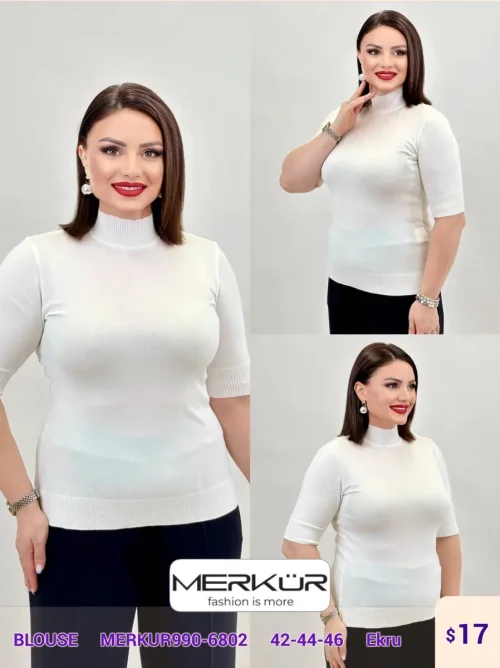 Блузка Merkur (Cream, модель MERKUR990-6802) оптом