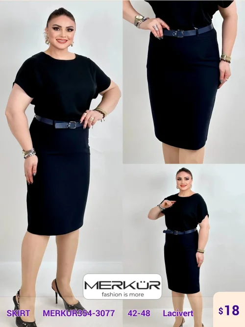 Юбка Merkur (Темно-синий, модель MERKUR354-3077) оптом