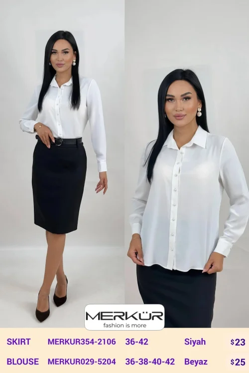 Блузка Merkur (White, модель MERKUR029-5204) оптом