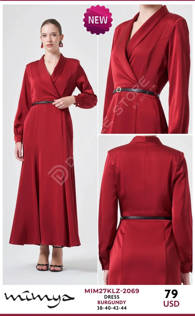 Платье MIMYA (Burgundy, модель MIM27KLZ-2069) оптом