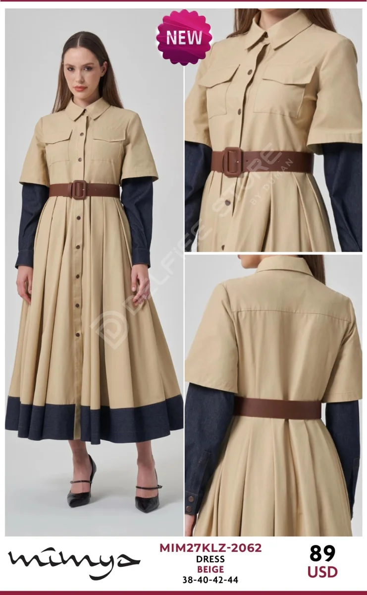 Платье MIMYA (Beige, модель MIM27KLZ-2062) оптом