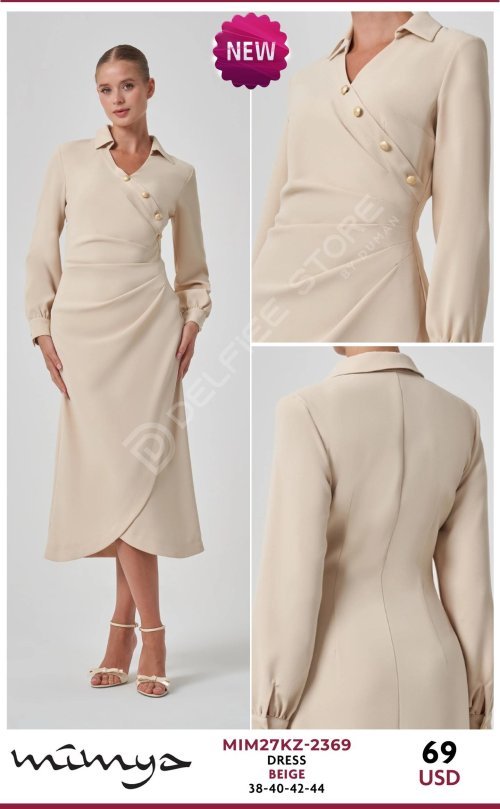 Платье MIMYA (Beige, модель MIM27KZ-2369) оптом