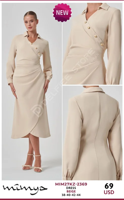 Платье MIMYA (Beige, модель MIM27KZ-2369) оптом