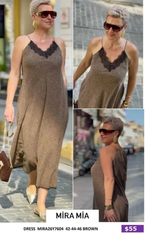 Платье MIRA&MIA (Кэмэл, модель MIRA26Y7604) оптом