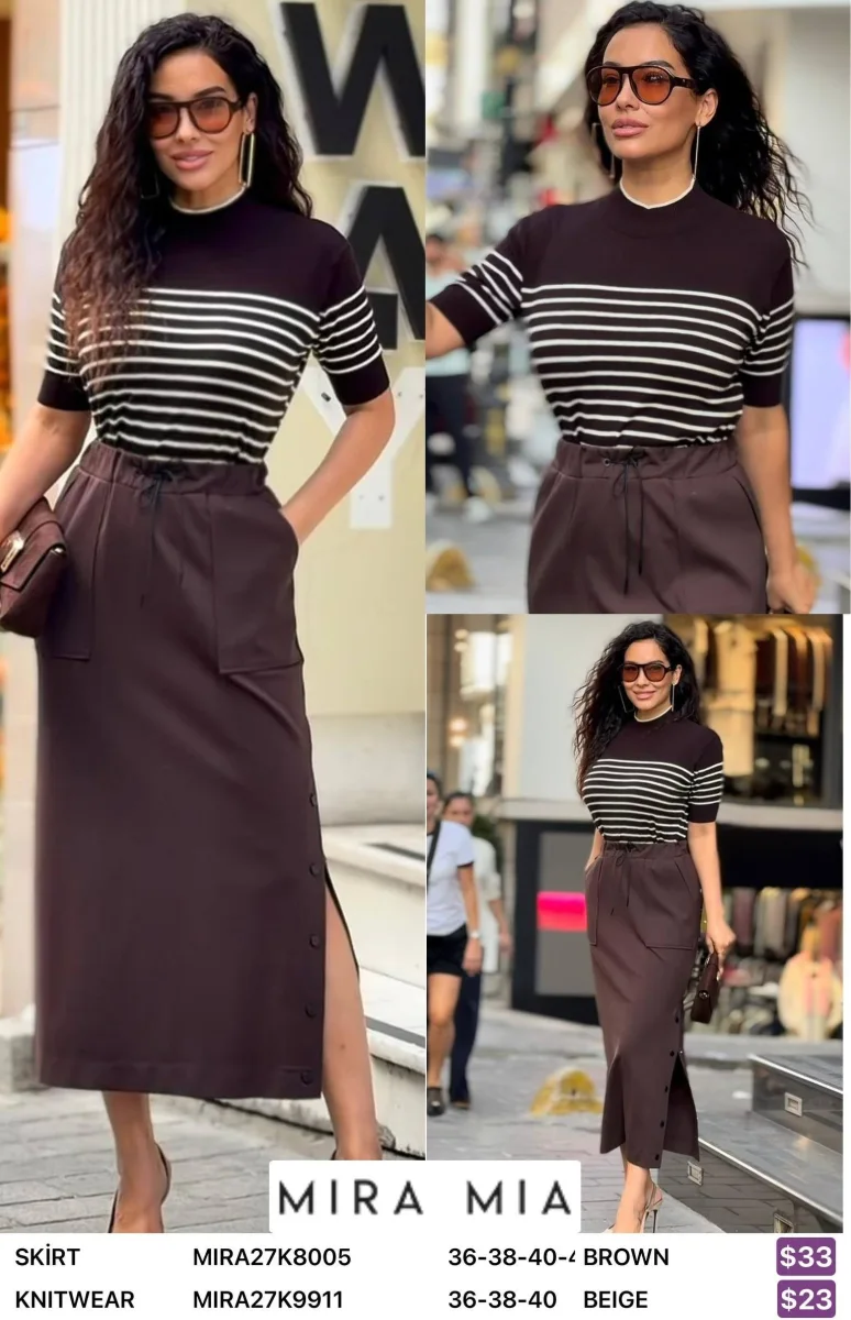 Юбка MIRA&MIA (Brown, модель MIRA27K8005) оптом
