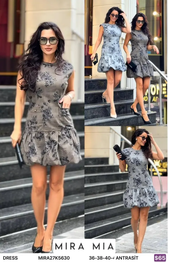 Платье MIRA&MIA (Dark gray, модель MIRA27K5630) оптом