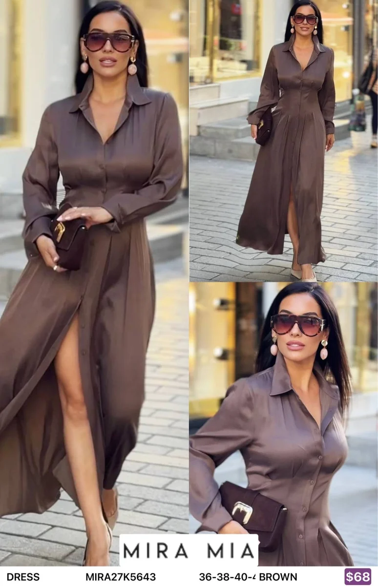 Платье MIRA&MIA (Brown, модель MIRA27K5643) оптом