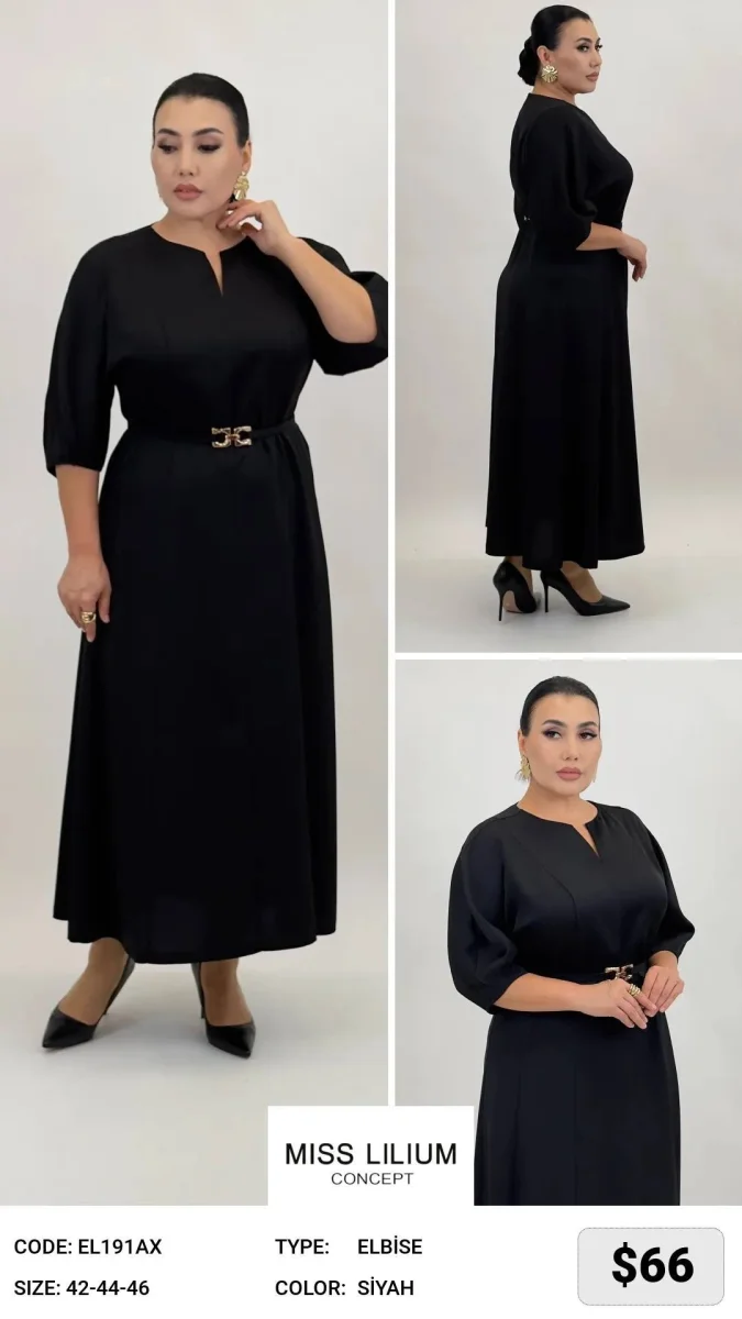Платье MISS LILIUM (Black, модель EL191AX) оптом