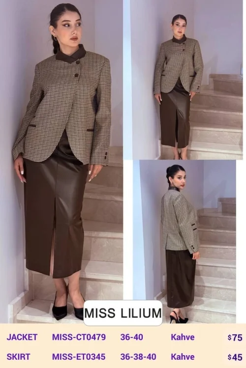 Жакет MISS LILIUM (Brown, модель MISS-CT0479) оптом
