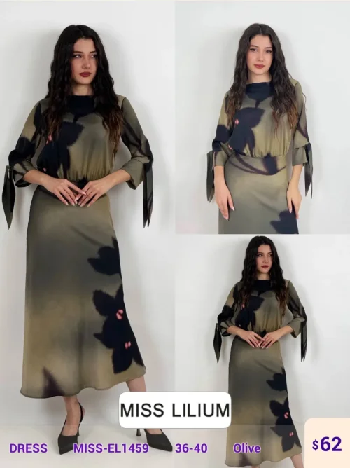 Платье MISS LILIUM (Olive, модель MISS-EL1459) оптом