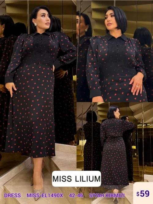 Платье MISS LILIUM (Red, модель MISS-EL1490X) оптом