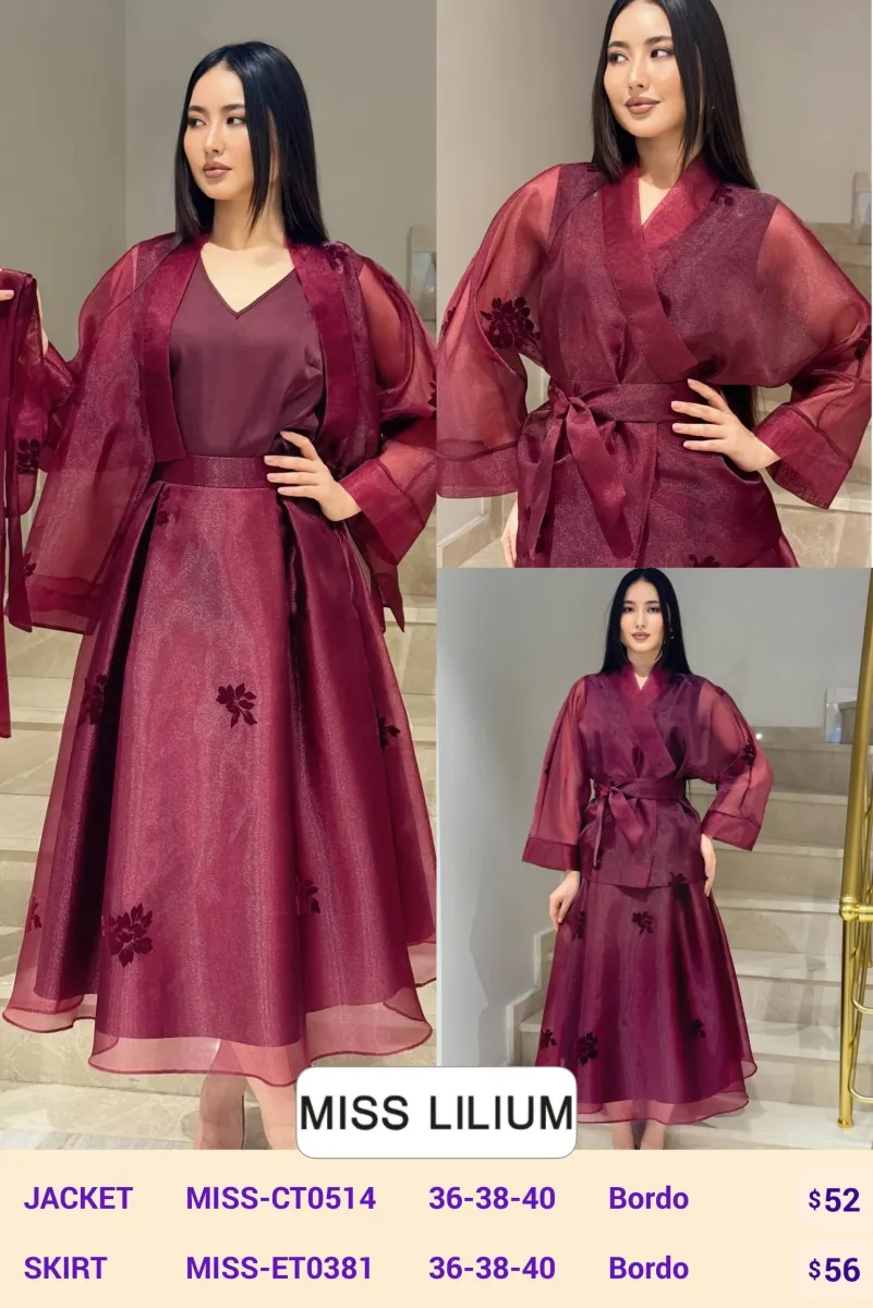 Жакет MISS LILIUM (Burgundy, модель MISS-CT0514) оптом