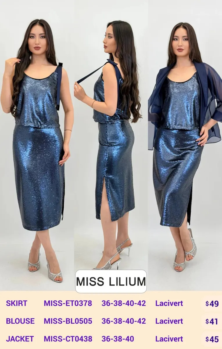 Юбка MISS LILIUM (Navy, модель MISS-ET0378) оптом