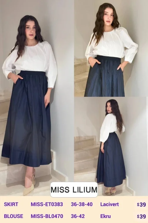 Юбка MISS LILIUM (Navy, модель MISS-ET0383) оптом