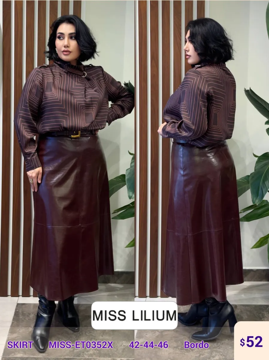 Юбка MISS LILIUM (Burgundy, модель MISS-ET0352X) оптом