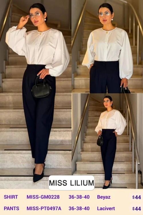 Брюки MISS LILIUM (Navy, модель MISS-PT0497A) оптом