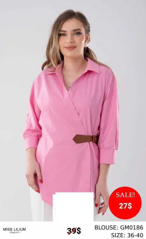 Блузка MISS LILIUM (Розовый, модель GM0186) оптом