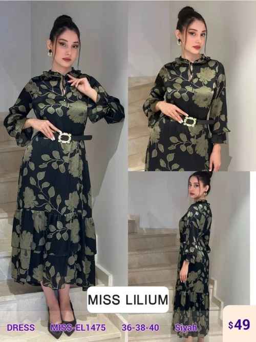 Платье MISS LILIUM (Black, модель MISS-EL1475) оптом