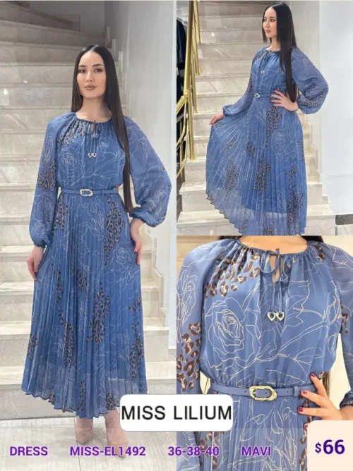 Платье MISS LILIUM (Blue, модель MISS-EL1492) оптом