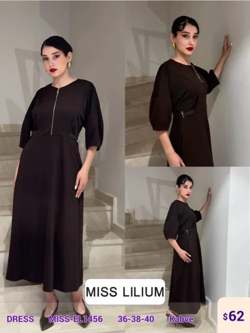 Платье MISS LILIUM (Brown, модель MISS-EL1456) оптом