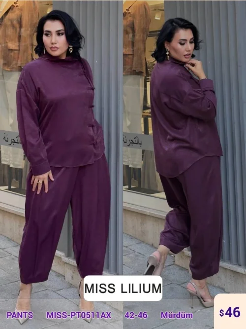 Брюки MISS LILIUM (Purple, модель MISS-PT051TAX) оптом