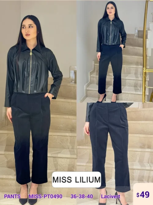 Брюки MISS LILIUM (Navy, модель MISS-PT0490) оптом