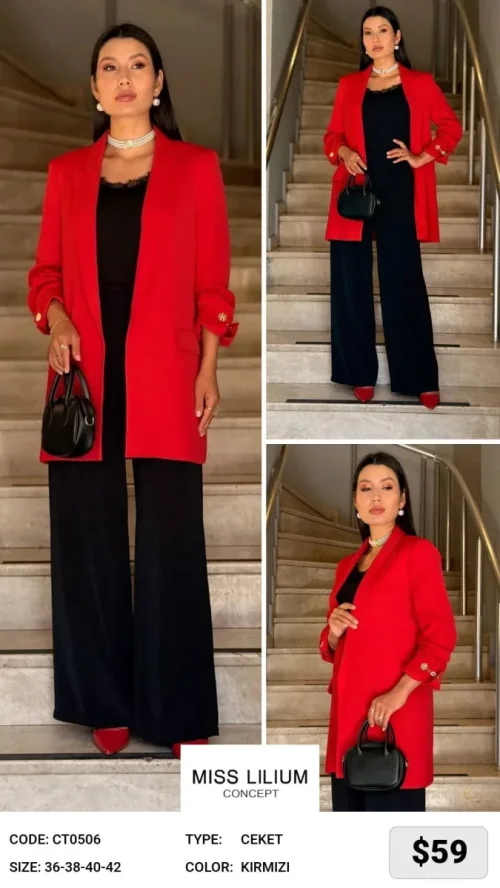 Жакет MISS LILIUM (Red, модель CT0506) оптом