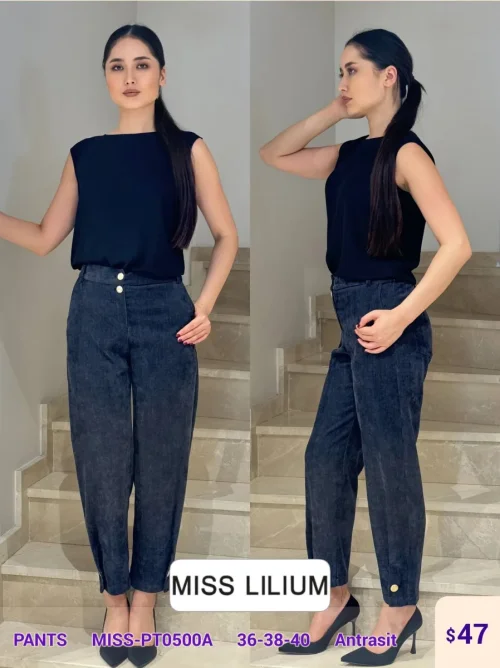 Брюки MISS LILIUM (Dark gray, модель MISS-PT0500A) оптом