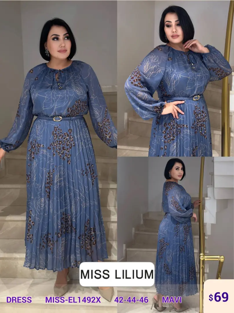 Платье MISS LILIUM (Blue, модель MISS-EL1492X) оптом