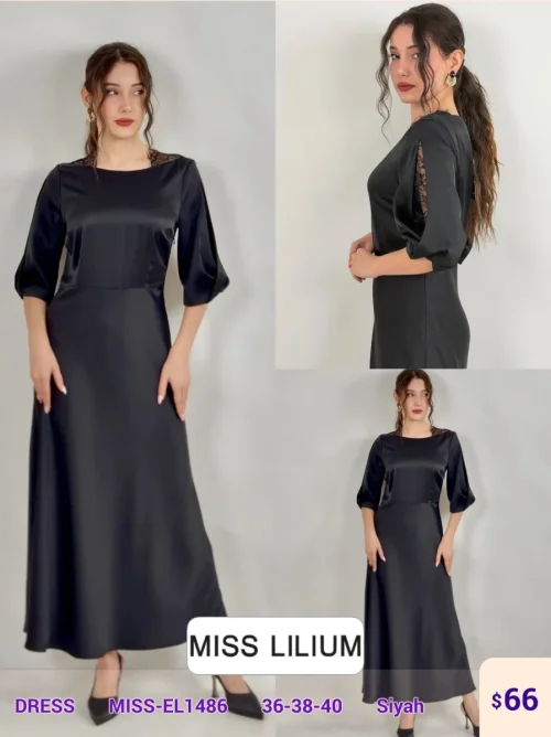 Платье MISS LILIUM (Black, модель MISS-EL1486) оптом