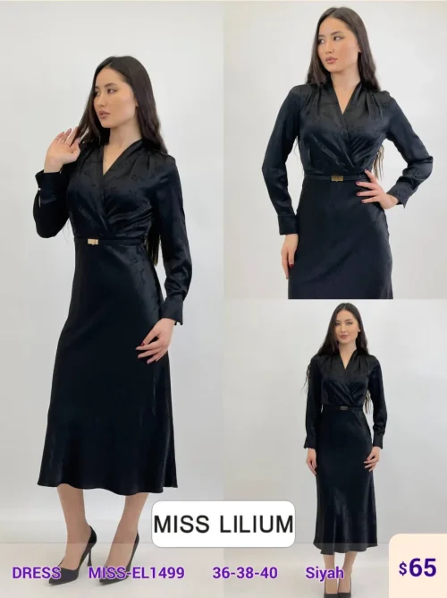 Платье MISS LILIUM (Black, модель MISS-EL1499) оптом