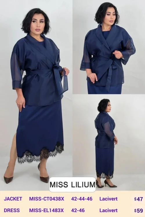 Платье MISS LILIUM (Navy, модель MISS-EL1483X) оптом