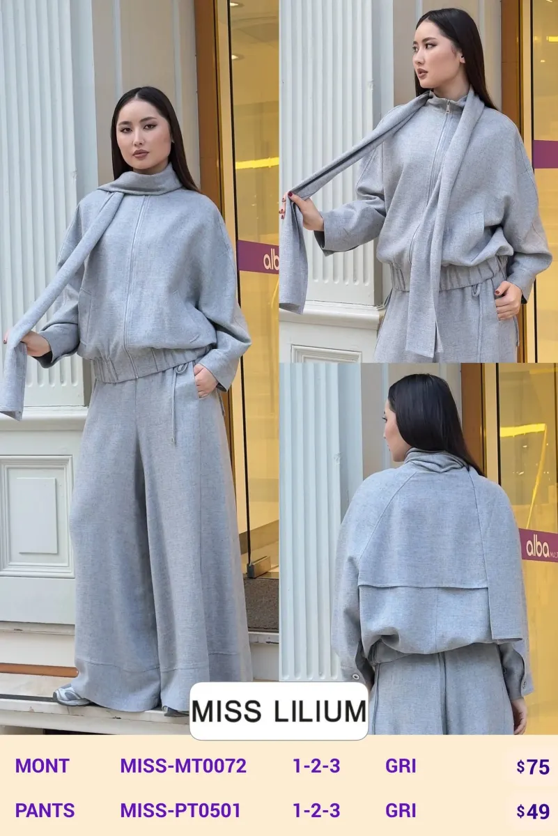 Брюки MISS LILIUM (Gray, модель MISS-PT0501) оптом