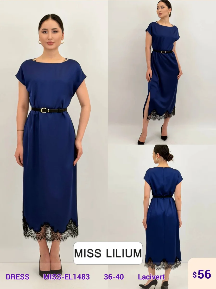 Платье MISS LILIUM (Navy, модель MISS-EL1483) оптом