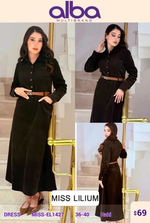 Платье MISS LILIUM (Olive, модель MISS-EL1427) оптом