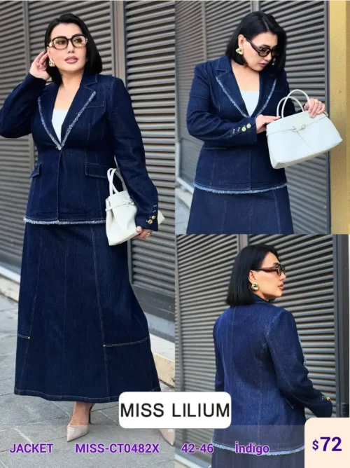Жакет MISS LILIUM (Navy, модель MISS-CT0482X) оптом
